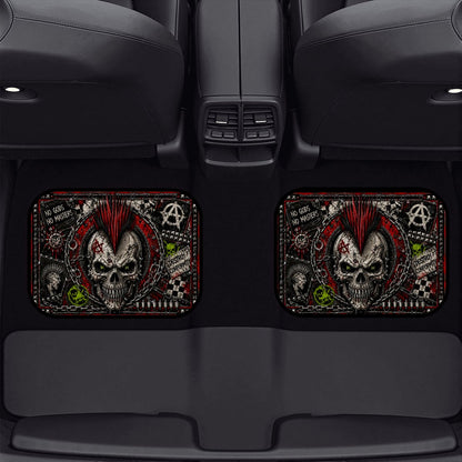 Punk Auto Fußmatten 2er Set Rücksitzmatten NO GODS NO MASTERS Rear Floor Mats, Automatten, Punkgraf Auto Deko