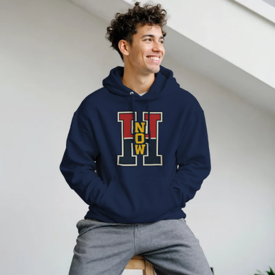 Hoodie College H-NOW Statement Heute Jetzt – Nicht Morgen Varsity Style