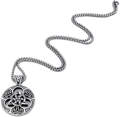 Keltische Knotenhalskette – Wikinger Trinity Knot Gothic Anhänger