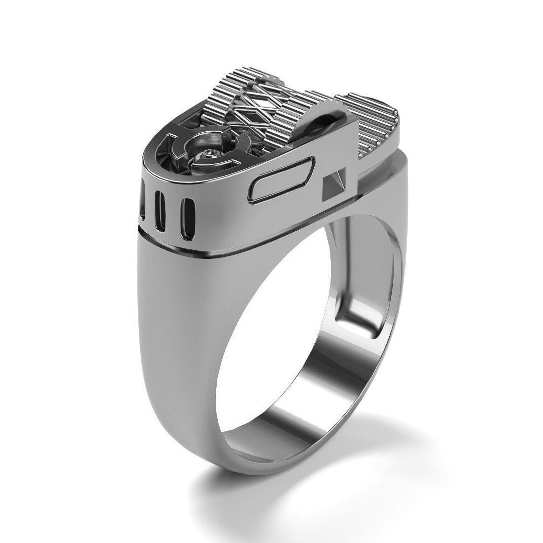 Feuerzeug Ring Herren Gold – Punk Lighter Ring 14K Style