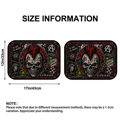 Punk Auto Fußmatten 2er Set Rücksitzmatten NO GODS NO MASTERS Rear Floor Mats, Automatten, Punkgraf Auto Deko