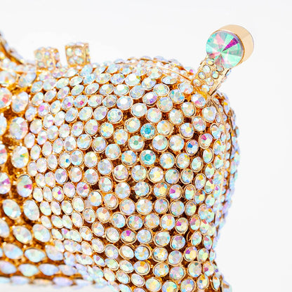 Muschibitch Crystal Dog Clutch – Luxury Rhinestone Designer Evening Bag