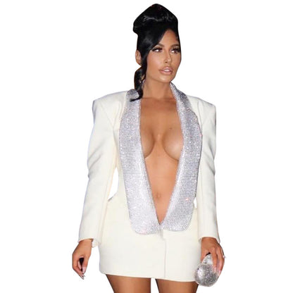 Muschibitch Luxus Blazer Dress – Sexy Open Back Designer Jacket Kleid