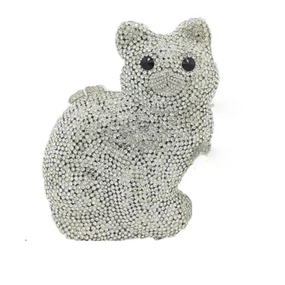Muschibitch Crystal Cat Clutch – Luxury Rhinestone Kitty Party Bag