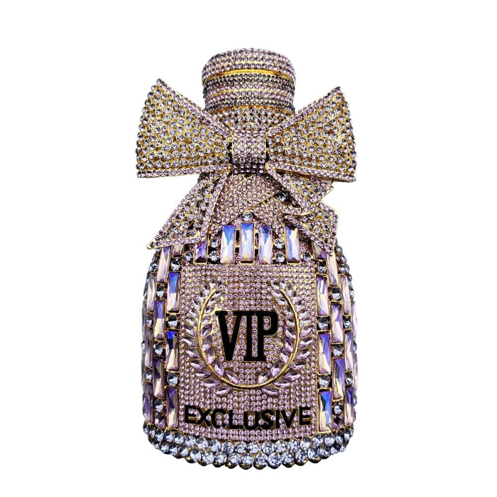 Muschibitch VIP Crystal Bottle Clutch – Luxury Rhinestone Designer Evening Bag
