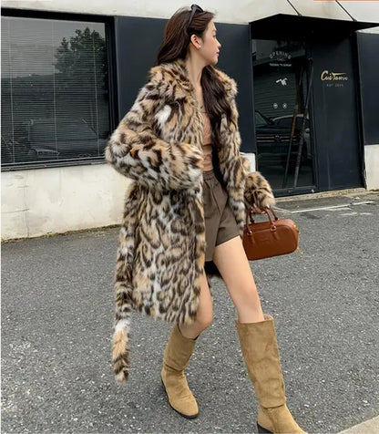 Muschibitch Leopard Faux Fur Coat – Luxury Animal Print Winter Coat