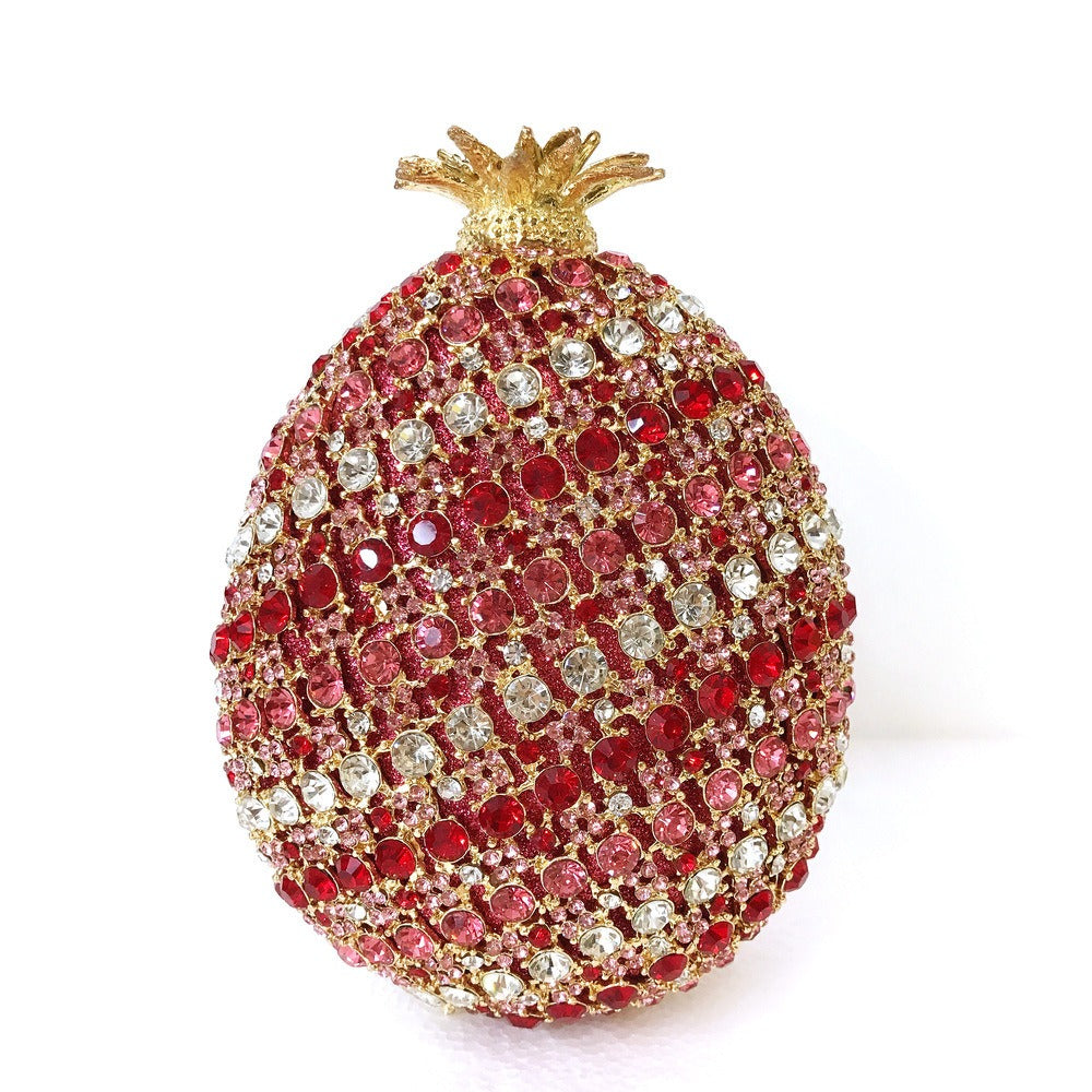 Muschibitch Pineapple Crystal Clutch – Luxury Rhinestone Designer Evening Bag