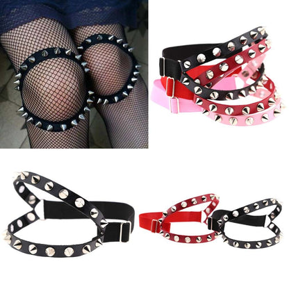 Punk Gothic Sexy Leder Oberschenkel Garter mit Nieten