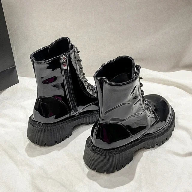 Punkgräfin Punk Platform Boots Damen – Gothic Combat Martin Boots