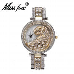 Muschibitch Leopard Bling Watch – Luxus Gold Diamond Uhr