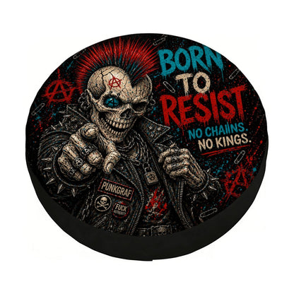 Punkgraf Reserveradabdeckung Offroad SUV Ersatzrad Cover mit Punk Skull Motiv Reifenabdeckung