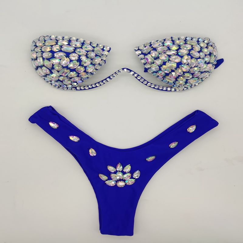 Muschibitch Luxus Diamond Bikini Damen mit Strass & Glanzfinish