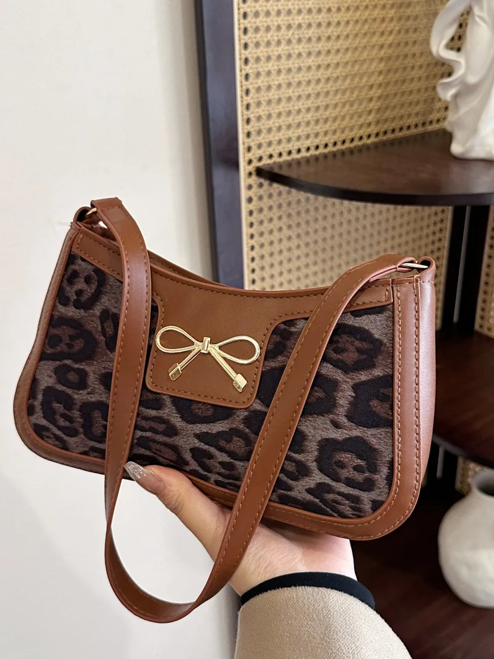 Muschibitch Leopard Bow Bag – Y2K Bad Girl Schultertasche