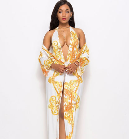 Muschibitch Badeanzug mit Strandmantel, Luxus Designer Badeanzug, Resort Wear, Beach Club Outfit