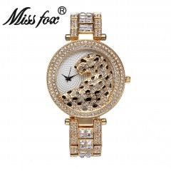 Muschibitch Leopard Bling Watch – Luxus Gold Diamond Uhr