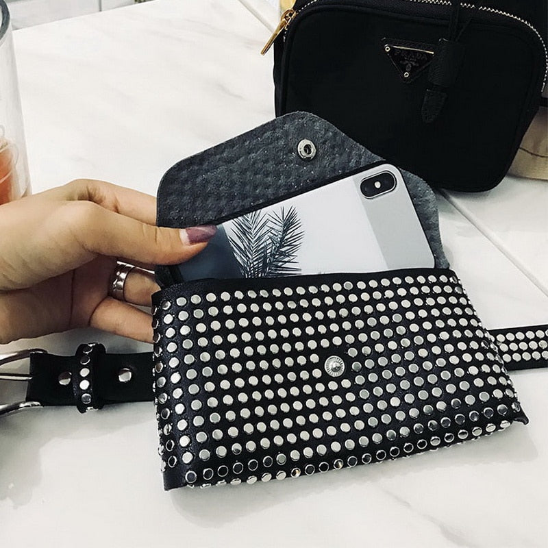 Punkgräfin Rivet Waist Bag – Luxus Punk Gürtel Tasche