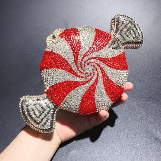 Muschibitch Candy Crystal Clutch – Luxus Designer Bonbon Abendtasche