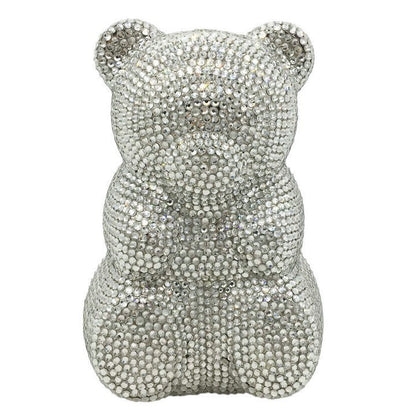 Muschibitch Crystal Bear Clutch – Luxus Teddy Diamond Abendtasche