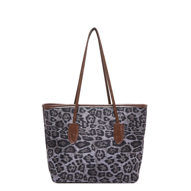 Muschibitch Leopard Tote Bag – Große Fashion Schultertasche