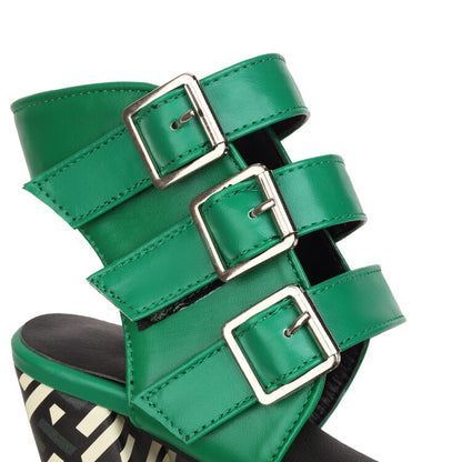 Punkgräfin Platform Sandalen – Punk High Heel Gladiator Heels Damen