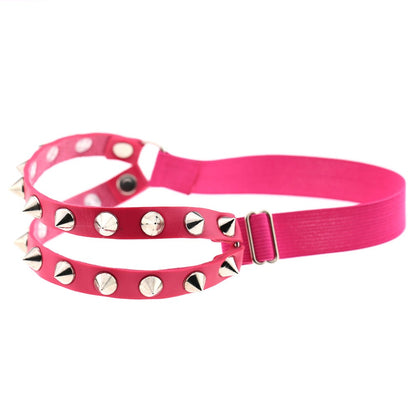 Punk Gothic Sexy Leder Oberschenkel Garter mit Nieten