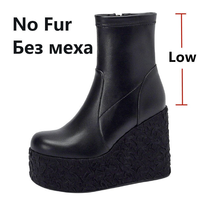 Punkgräfin Platform Wedge Boots – Punk Designer Plateau Stiefel