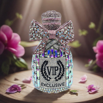 Muschibitch VIP Crystal Bottle Clutch – Luxury Rhinestone Designer Evening Bag