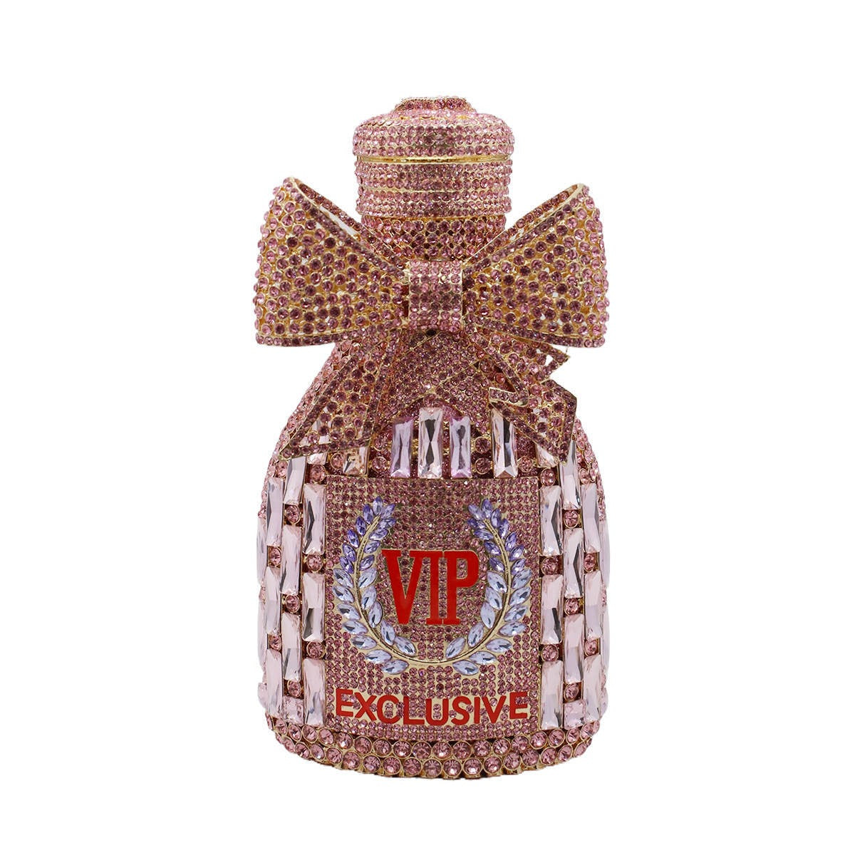 Muschibitch VIP Crystal Bottle Clutch – Luxury Rhinestone Designer Evening Bag