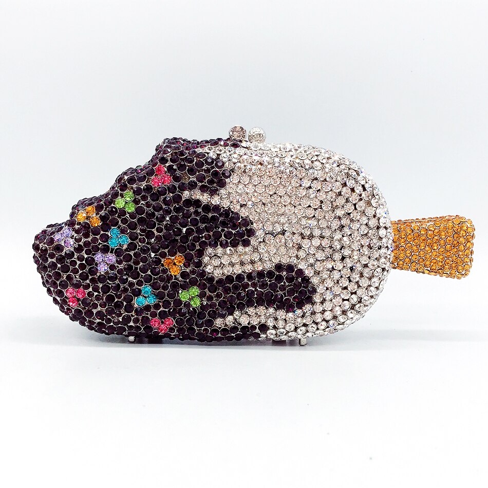 Muschibitch Ice Cream Crystal Clutch – Luxus Designer Eiscreme Abendtasche
