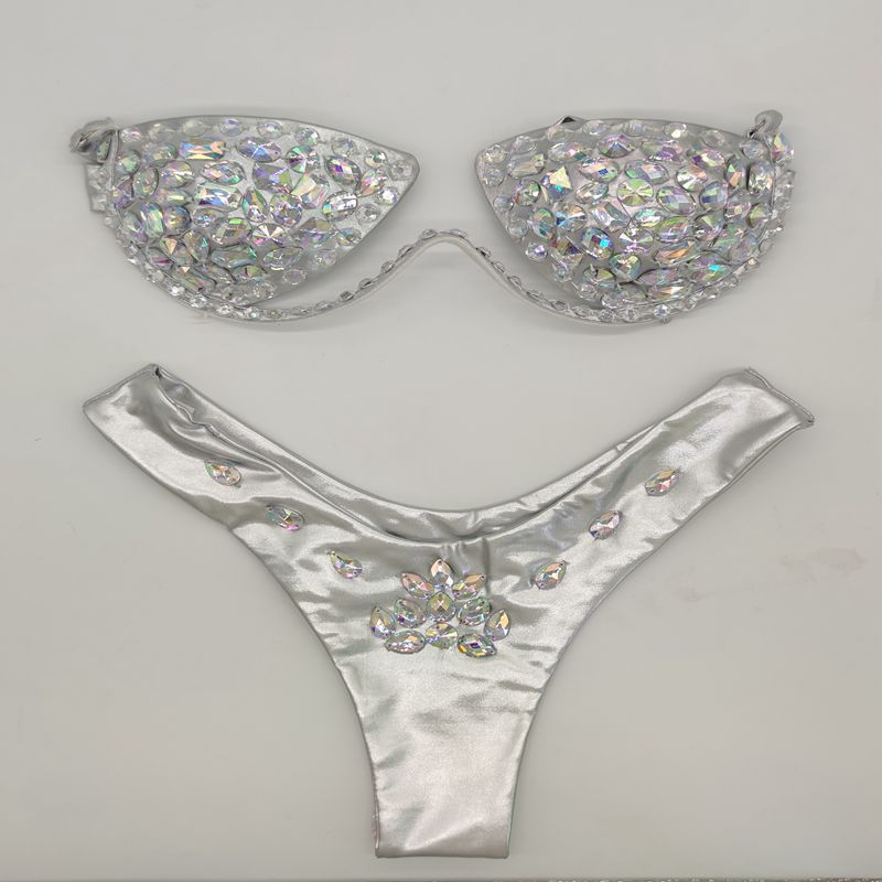 Muschibitch Luxus Diamond Bikini Damen mit Strass & Glanzfinish