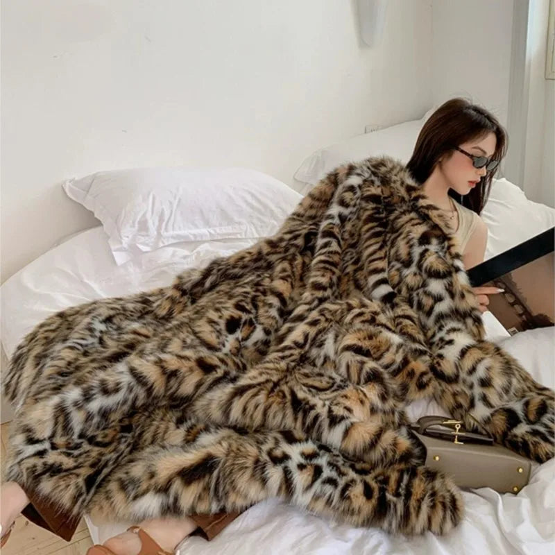 Muschibitch Leopard Faux Fur Coat – Luxury Animal Print Winter Coat