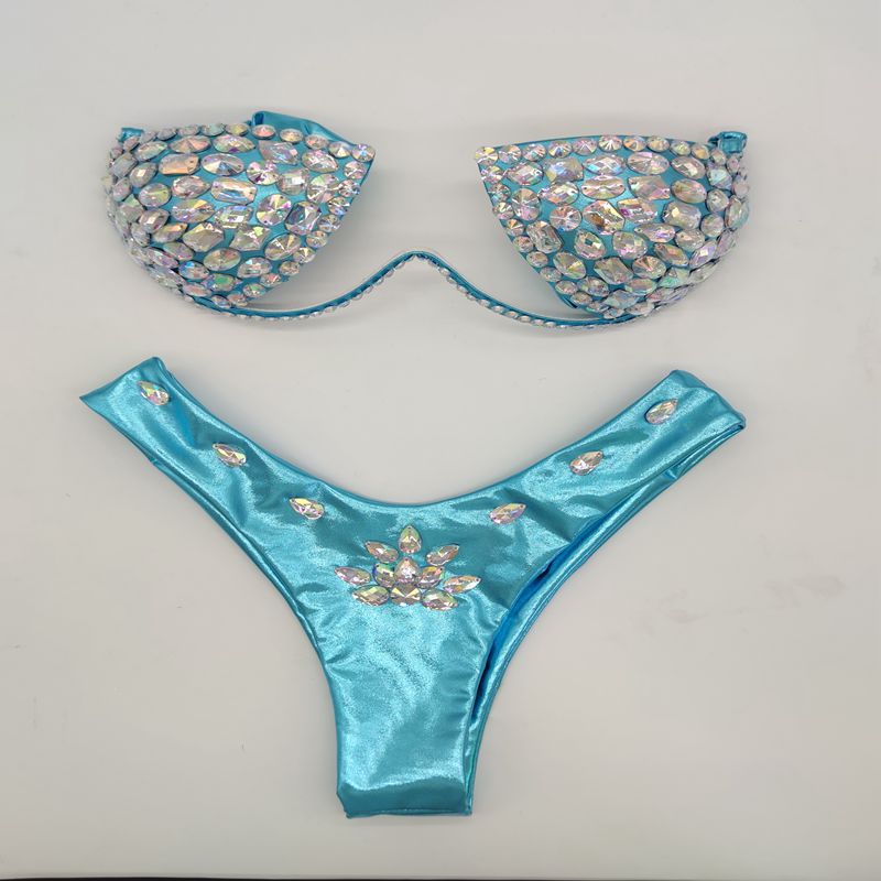 Muschibitch Luxus Diamond Bikini Damen mit Strass & Glanzfinish