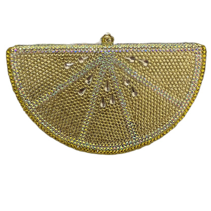 Muschibitch Crystal Lemon Clutch – Rhinestone Designer Abendtasche