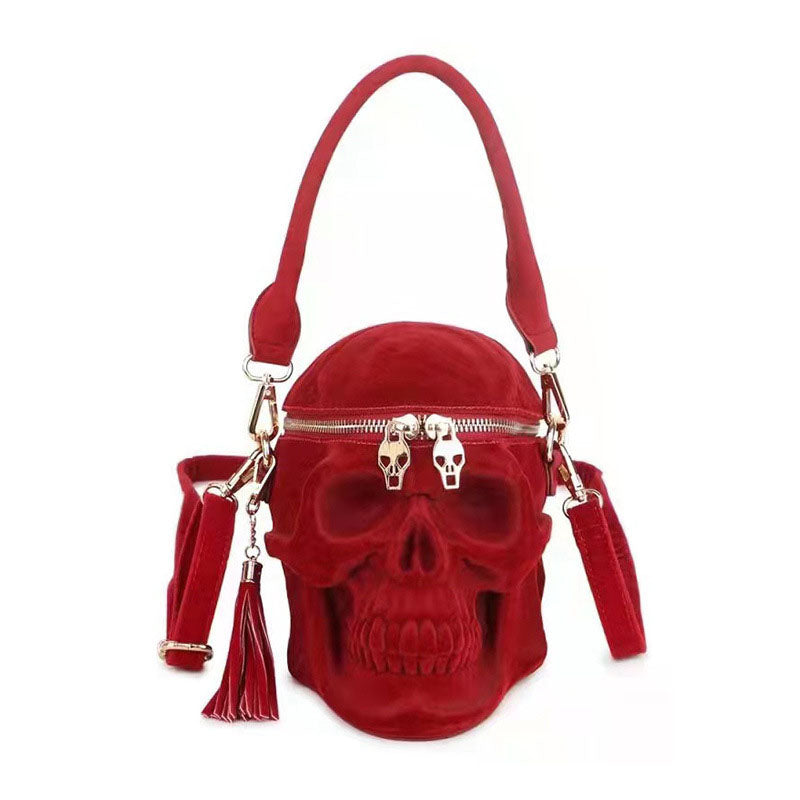 Punkgräfin Punk Skull Bag – Gothic 3D Totenkopf Handtasche