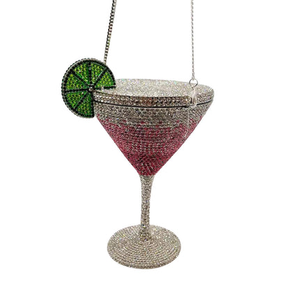 Muschibitch Crystal Cocktail Clutch – Luxury Martini Rhinestone Evening Bag
