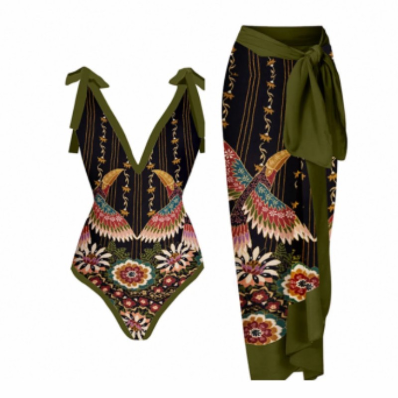 Muschibitch Badeanzug mit Rock – luxuriöser French-Retro-Look für Strand & Resort