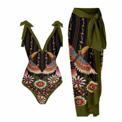 Muschibitch Badeanzug mit Rock – luxuriöser French-Retro-Look für Strand & Resort