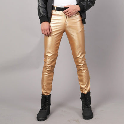 Punkgraf Lederhose Herren Slim Fit – Punk Vegan Leder Hose Streetwear