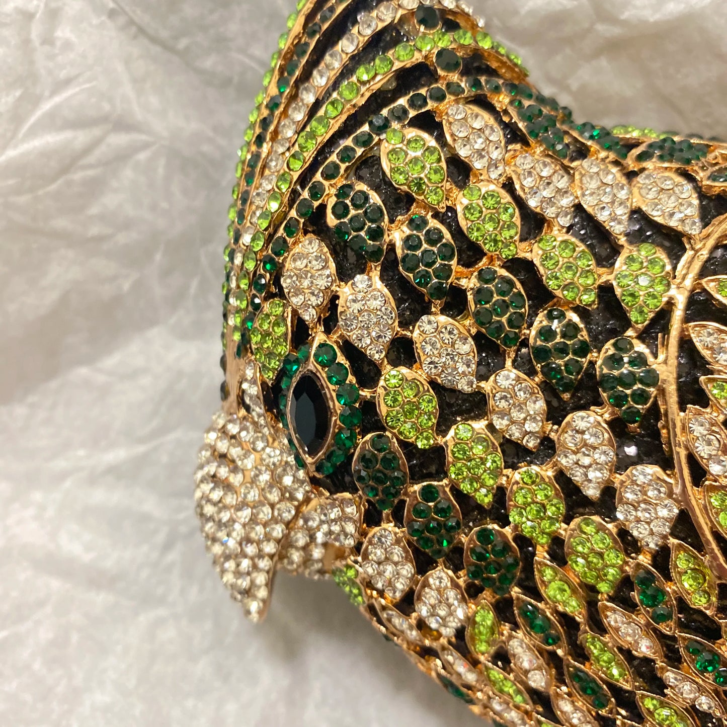 Muschibitch Crystal Bird Clutch – Luxury Rhinestone Parrot Designer Evening Bag