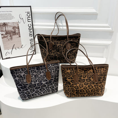 Muschibitch Leopard Tote Bag – Große Fashion Schultertasche