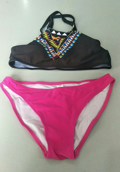 Muschibitch Ethno Bikini Damen High Neck Cut Out Bademode