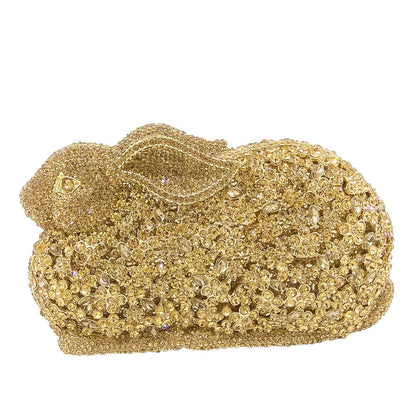 Muschibitch Crystal Bunny Clutch – Luxus Designer Hasen Abendtasche