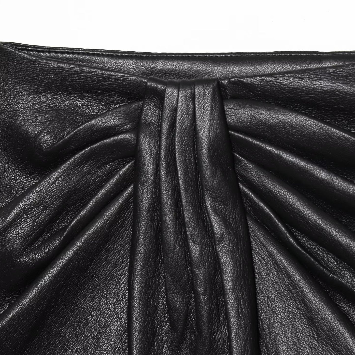 Muschibitch Lederlook Shortsrock Schwarz – sexy Faux Leather Skort