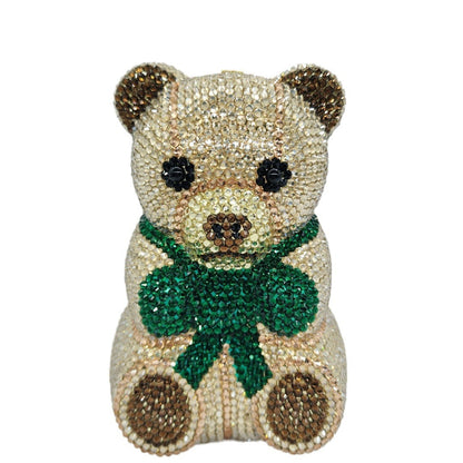 Muschibitch Crystal Bear Clutch – Luxus Teddy Diamond Abendtasche