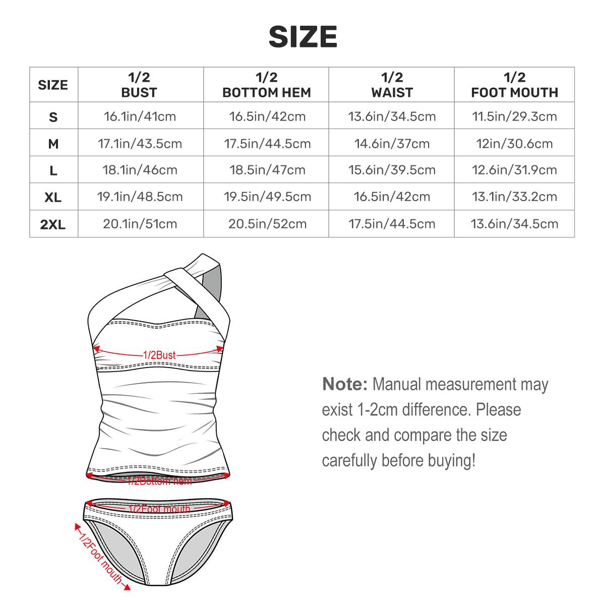 Punkgräfin Gothic Elegance – Asymmetrischer Tankini mit Rücken-Schnürprint von Punkgräfin