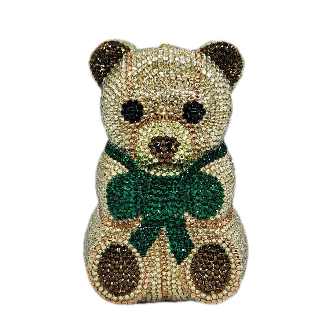 Muschibitch Crystal Bear Clutch – Luxus Teddy Diamond Abendtasche