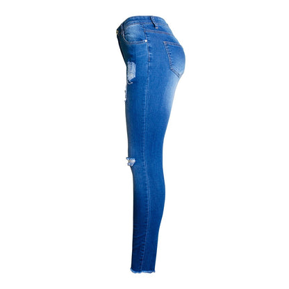Muschibitch Split Denim Destroyed Jeans – Two Tone Ripped Skinny Jeans