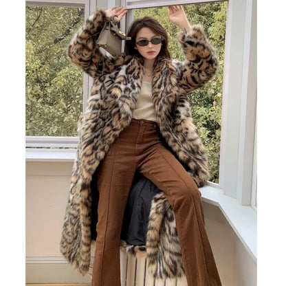 Muschibitch Leopard Faux Fur Coat – Luxury Animal Print Winter Coat