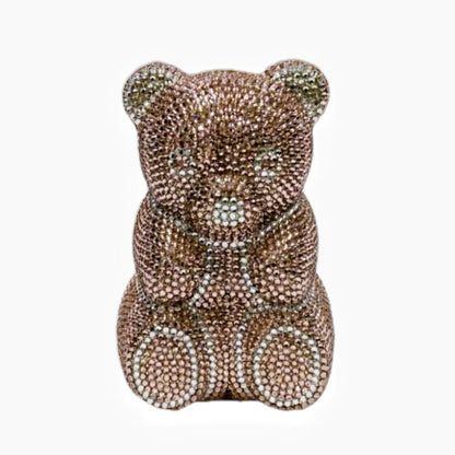 Muschibitch Crystal Bear Clutch – Luxus Teddy Diamond Abendtasche