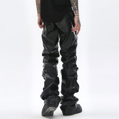 Punkgraf Punk Lederhose Herren – Schwarze Vegan Streetwear Punk Hose